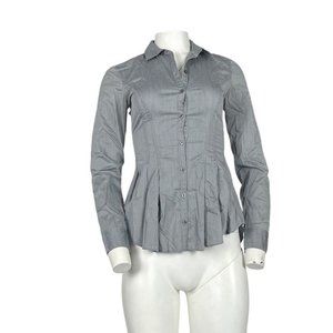 Armani Exchange Peplum Button Up Shirt Vintage Y2K Size XS